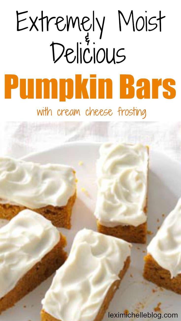 The Best Pumpkin Bars Recipe Lexi Michelle Blog