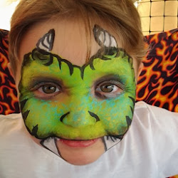monster face painting greenish easy paint facepaint title