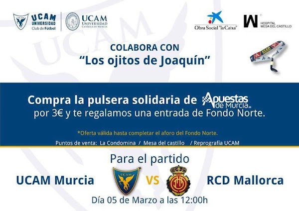 UCAM Murcia - Mallorca, por los ojos de Joaquín, un niño de 4 años con glaucoma