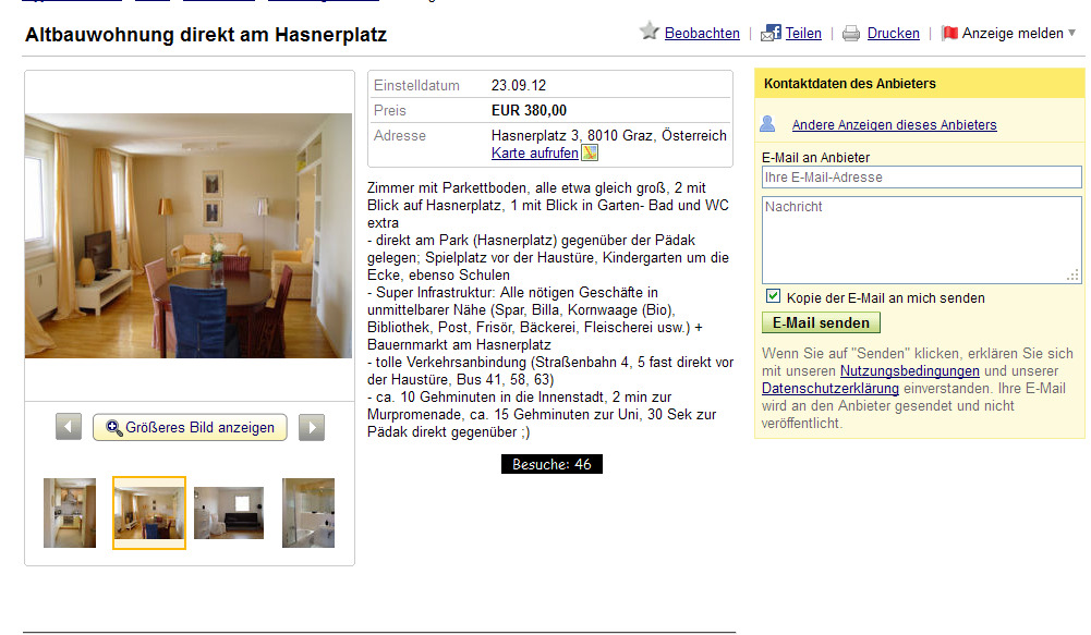 Single wohnung graz mieten