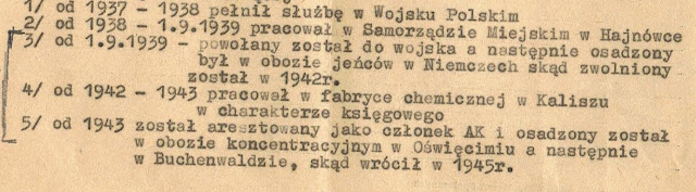 W dniu 0.09.1943 roku Zygmunt został aresztowany za działalność konspiracyjną i przynależność do AK