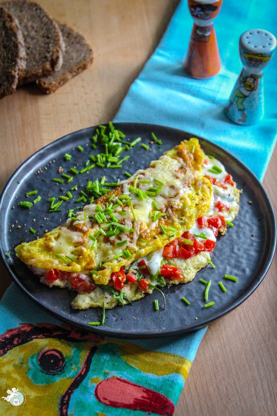 Amor&amp;Kartoffelsack: Omelette mit Tomate und Mozzarella