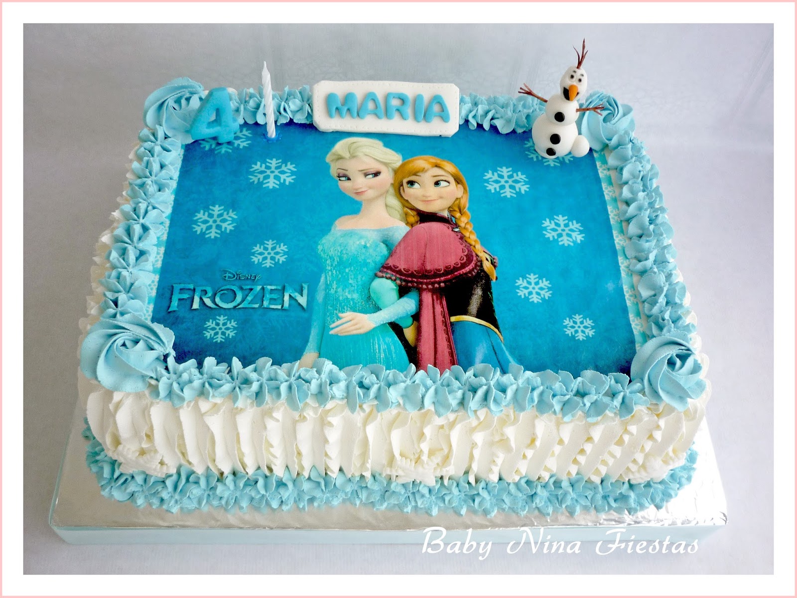 Baby Nina Fiestas: Tarta Frozen para el 4to cumple de María