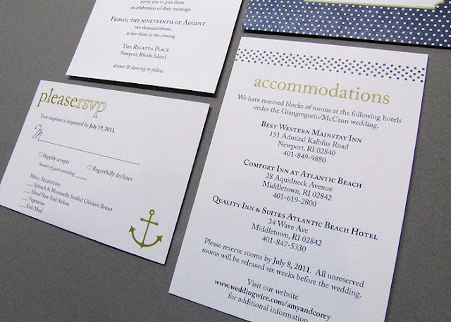 Wicked Bride Stationery Amy 39s Modern Nautical Wedding Invitations