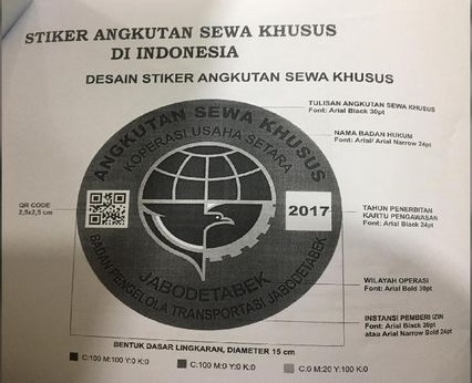 Begini Aturan Taxi Online Yang Baru Diresmikan sticker taxi online