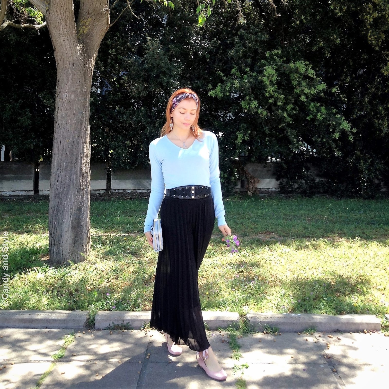 Pleated Palazzo Pants + Pastels Candy and Style