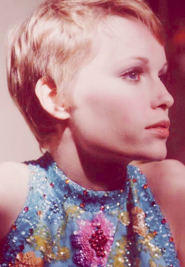30 Beautiful Portraits of Mia Farrow With Pixie Haircut in the 1960s