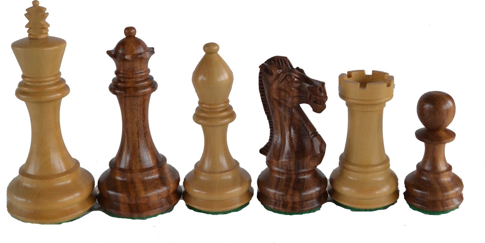 Limited Edition Collectible Wooden Weighted CHESS SET King 4" 4 Queens