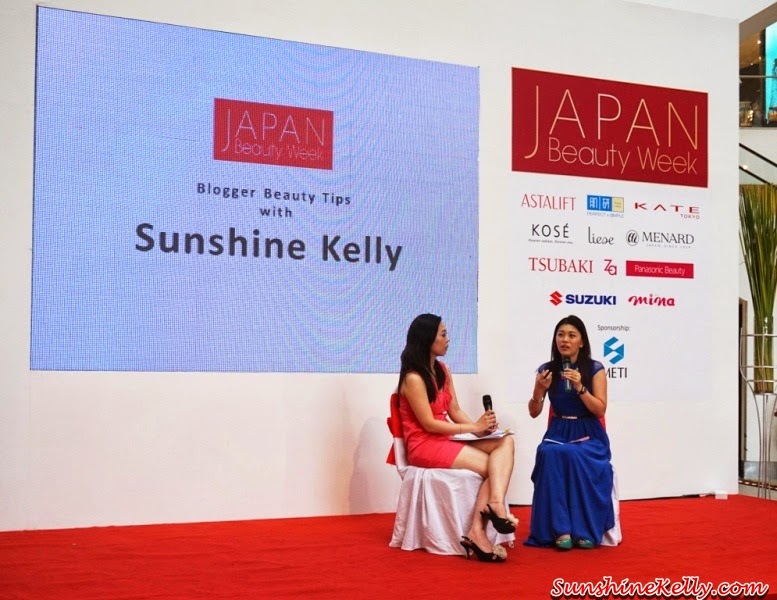 Japan Beauty Week, on stage sharing, presentation, demo, sunshine kelly, beauty tips, beauty blogger 