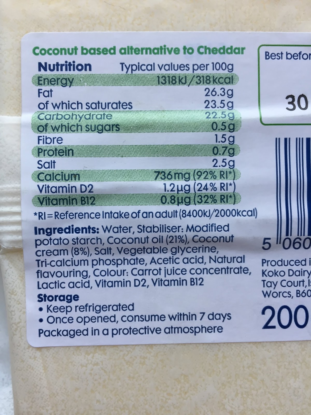 Koko Dairy Free Cheddar Cheese Alternative