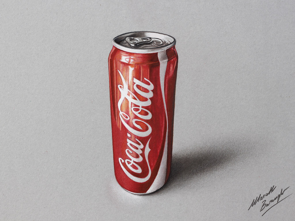 Marcello Barenghi: Drawing a Coca-Cola can