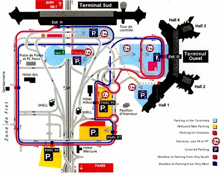 Orly Airport Terminal Maps
