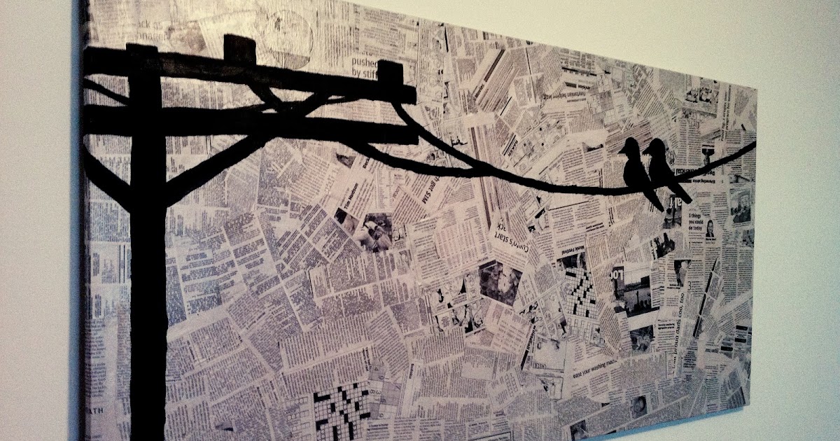DIY Newspaper Art The Affourtable Life