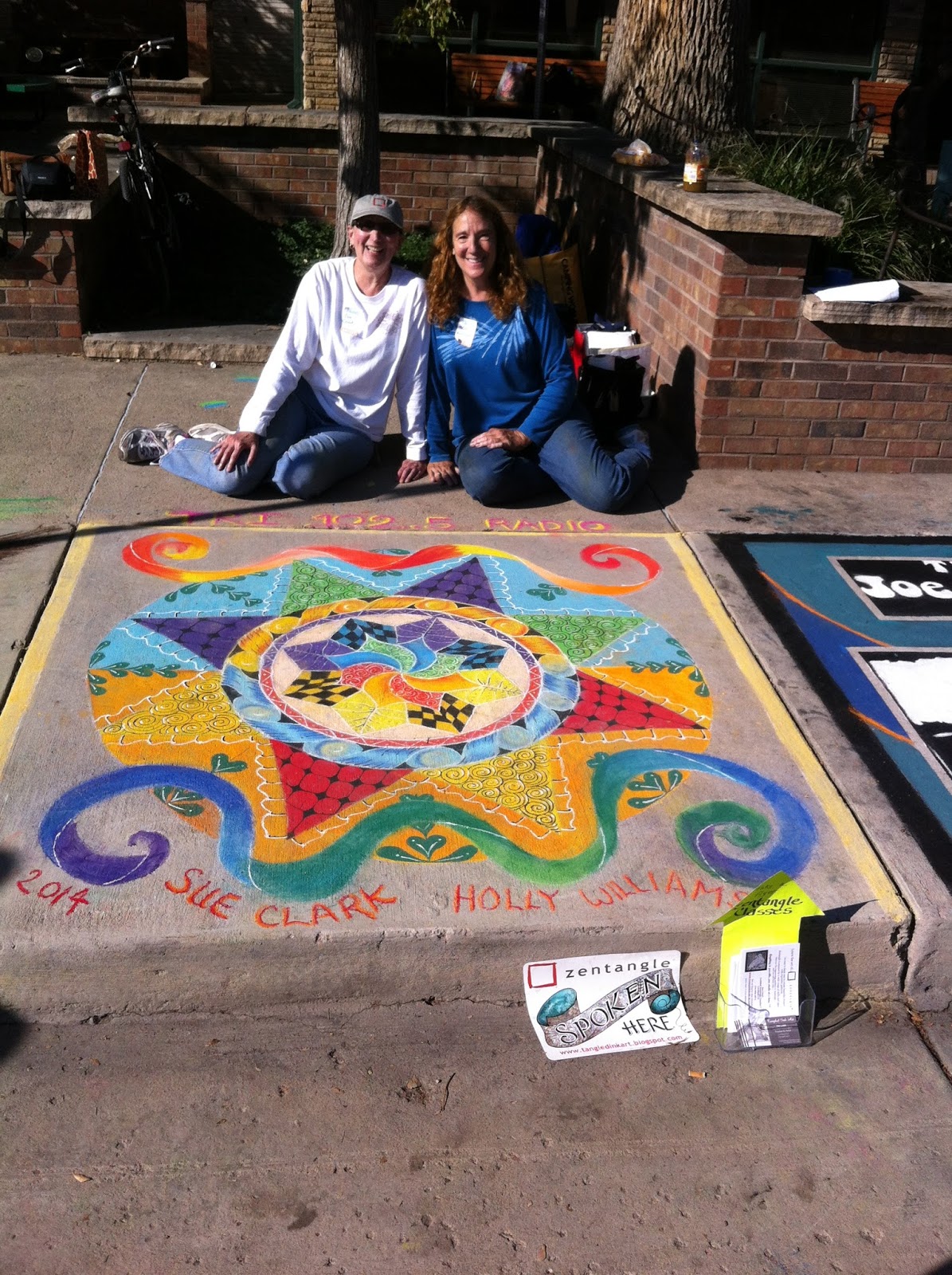 Tangled Ink Art Pastels on 5th Sidewalk Art