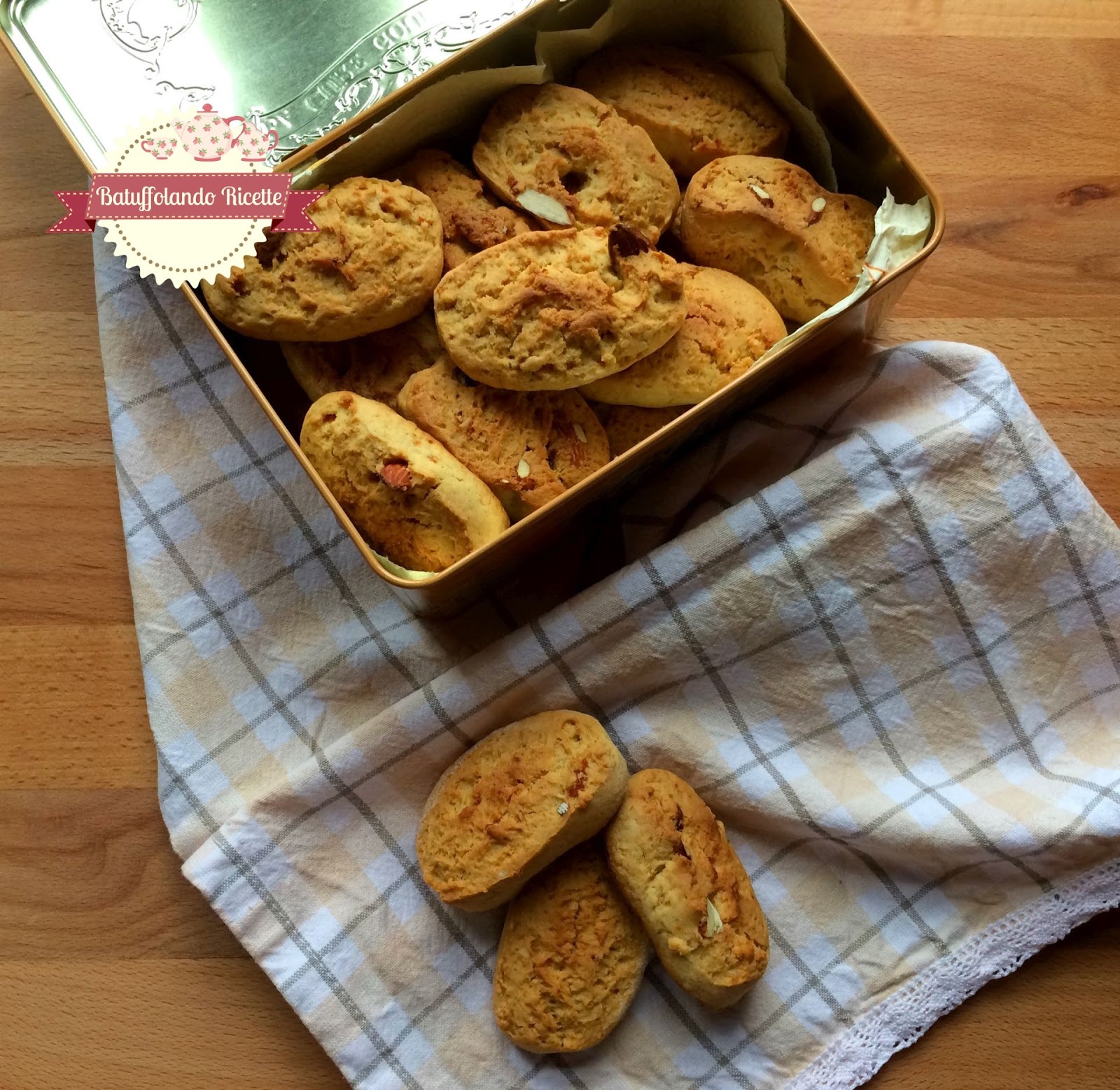 Batuffolando Ricette Biscotti integrali con mandorle e albicocche secche