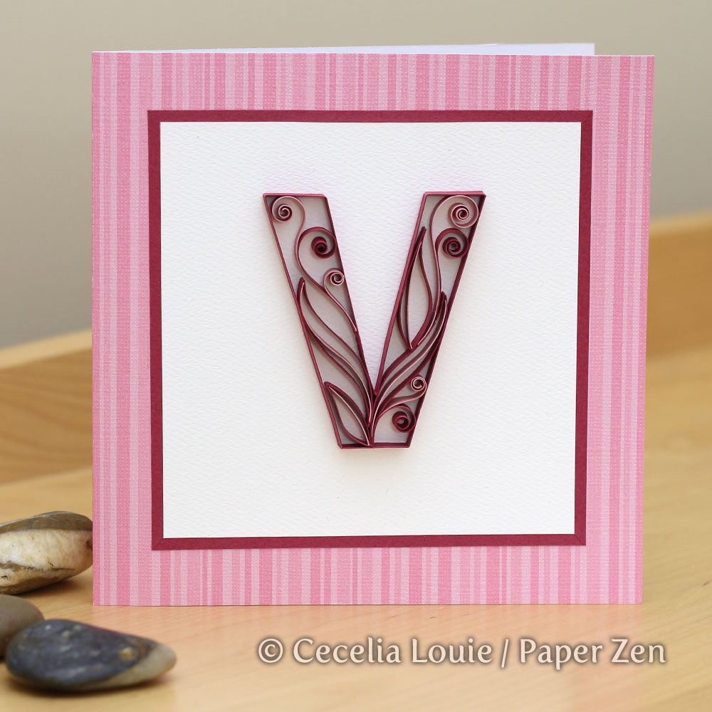 to Paper Zen Cecelia Louie Quilling Letter V How to Make