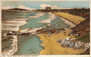 1950 postcard Fistral Beach, Newquay