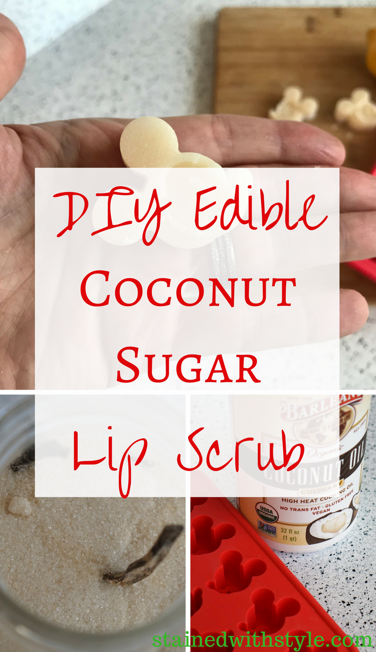 DIY Edible Coconut Sugar Lip Scrub Stained with Style