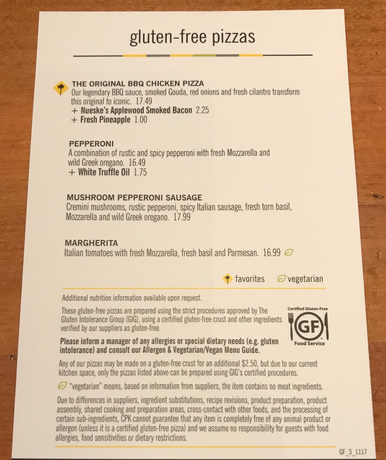 Alexis's Gluten Free Adventures California Pizza Kitchen