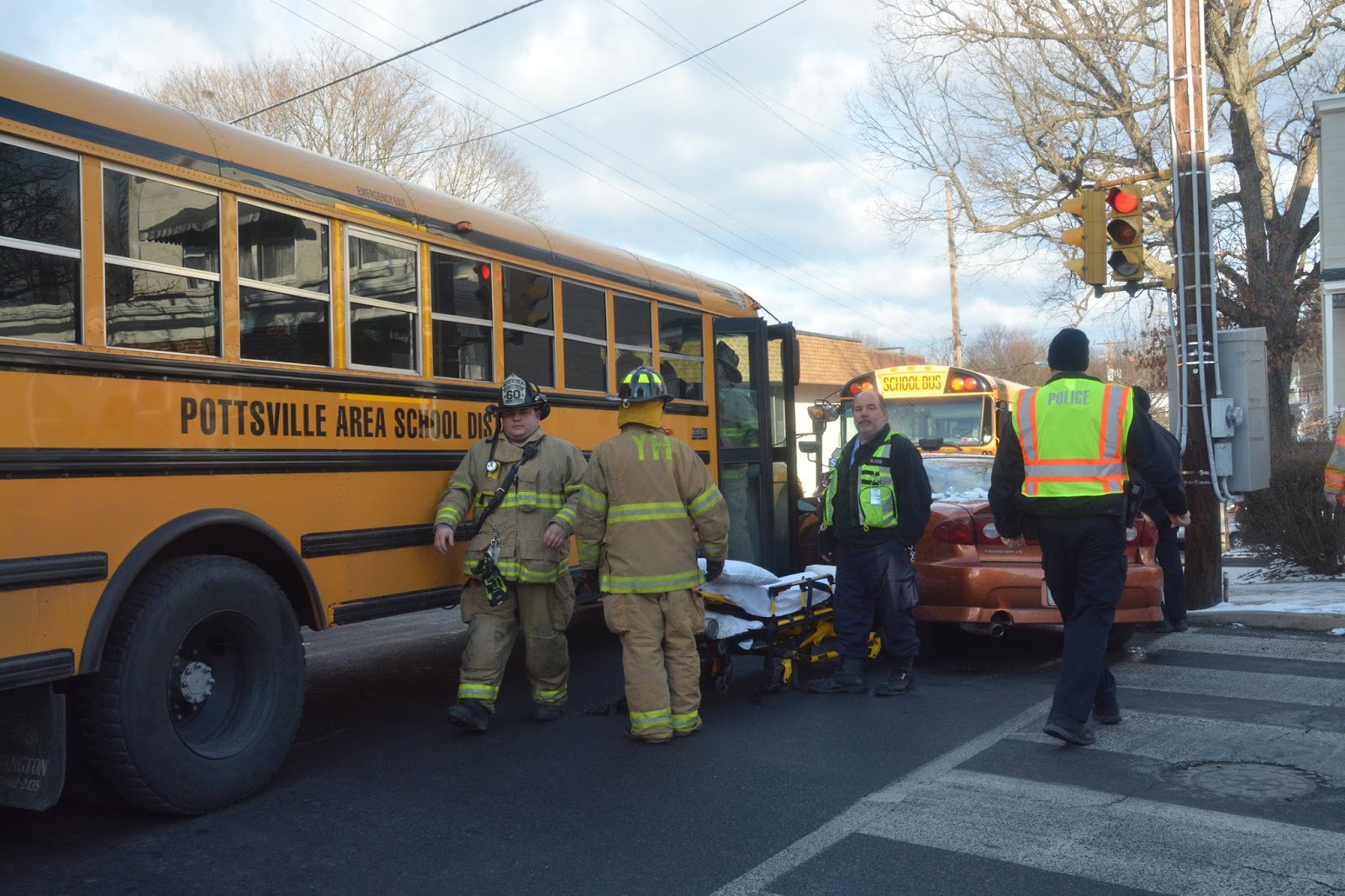 Children Safe After Bus Accident Wednesday Morning in Pottsville