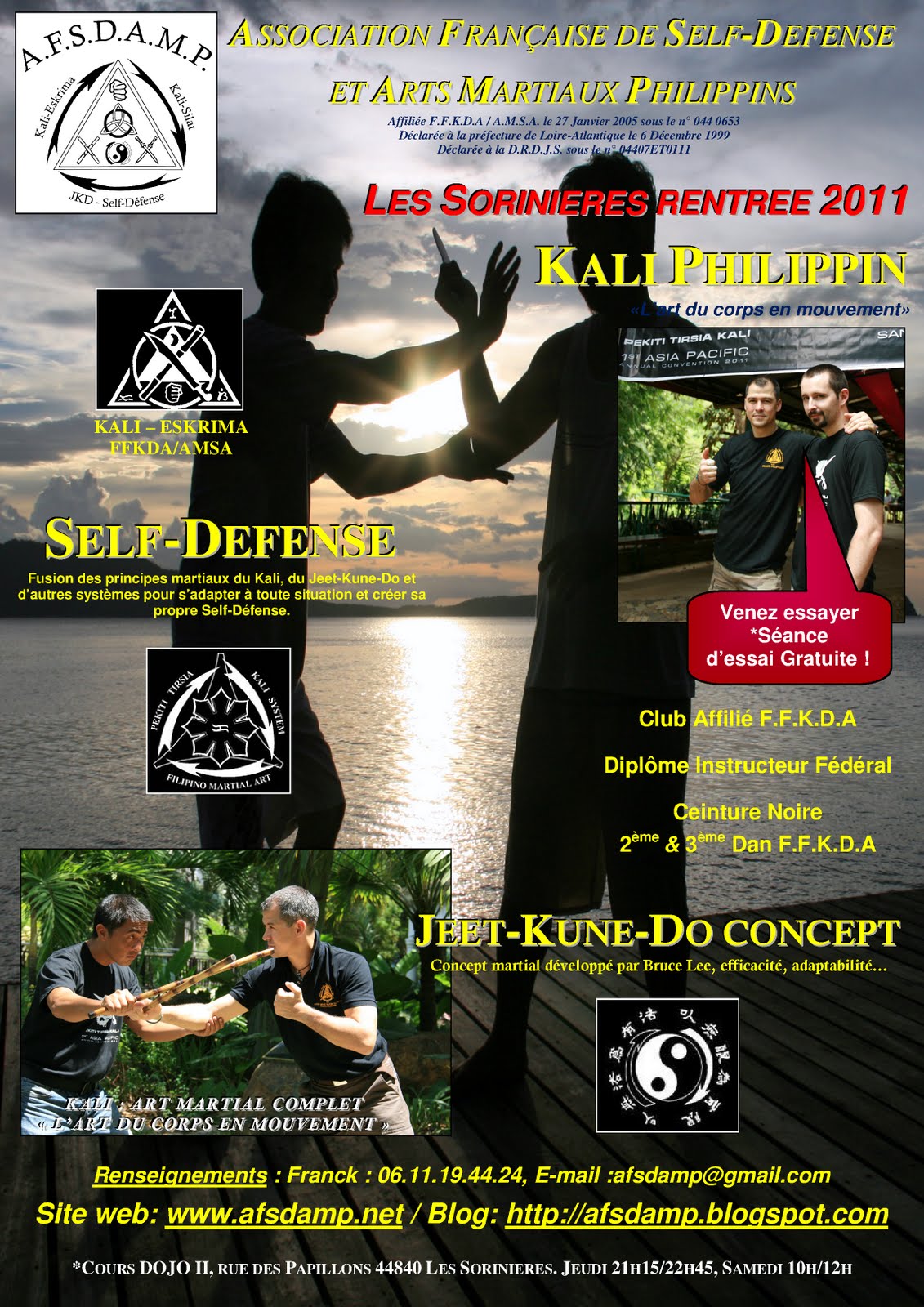 A.F.S.D.A.M.P "Kali Eskrima/Kali GFS" ARTS MARTIAUX PHILIPPINS AUX