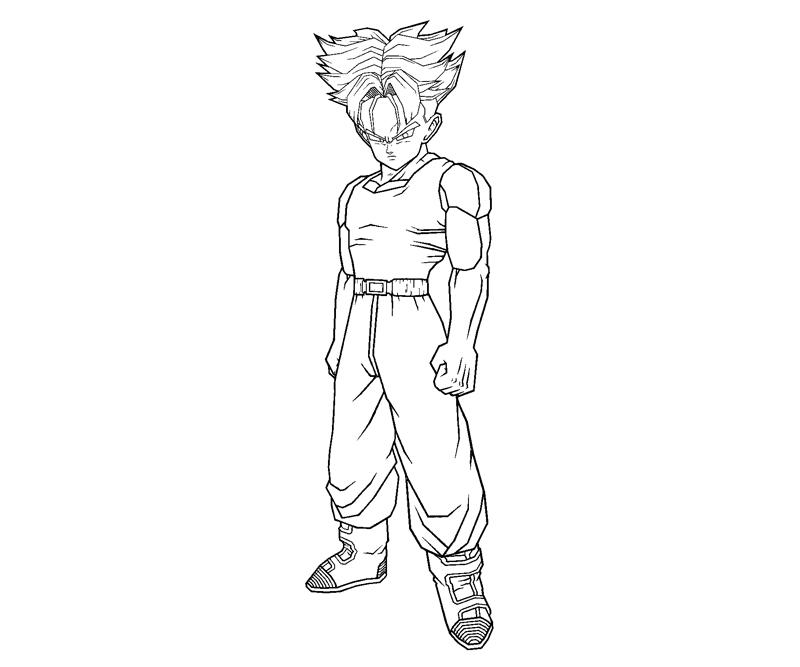dbz coloring pages trunks - photo #25