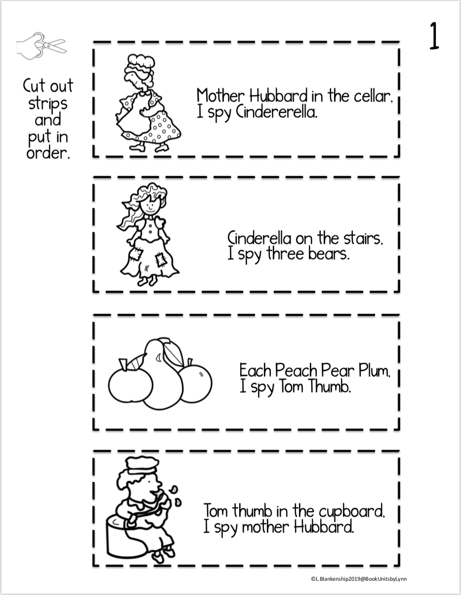 EACH PEACH PEAR PLUM SEQUENCING CRAFT Book Units by Lynn