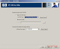 select media - HP USB Key Utility