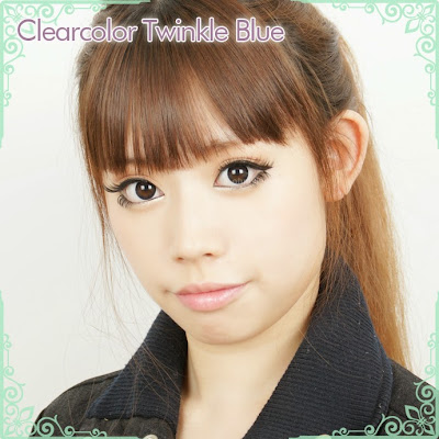 Clear Color Twinkle Blue Contact Lenses at ohmylens.com