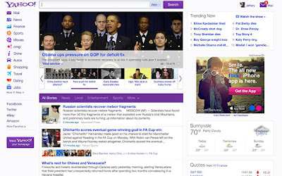 New Yahoo Homepage