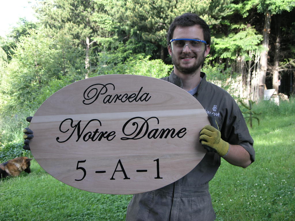 Letreros de madera: Parcelas, números de casas...