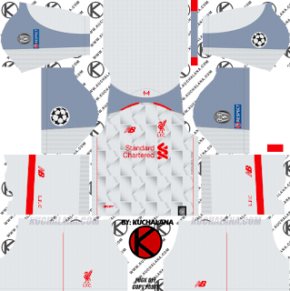 Liverpool FC 2018/19 UCL Kit - Dream League Soccer Kits