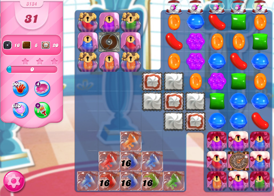Candy Crush Saga level 3134 Candy Crush Saga level 3134
