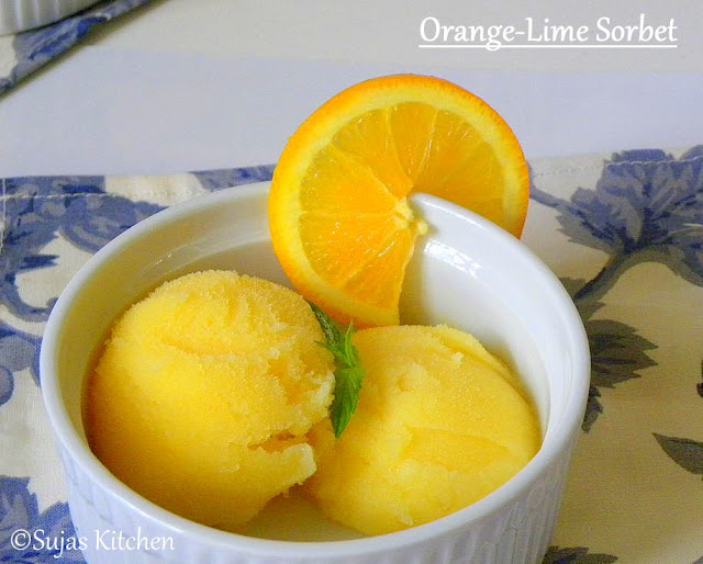 All natural orange-lime sorbet