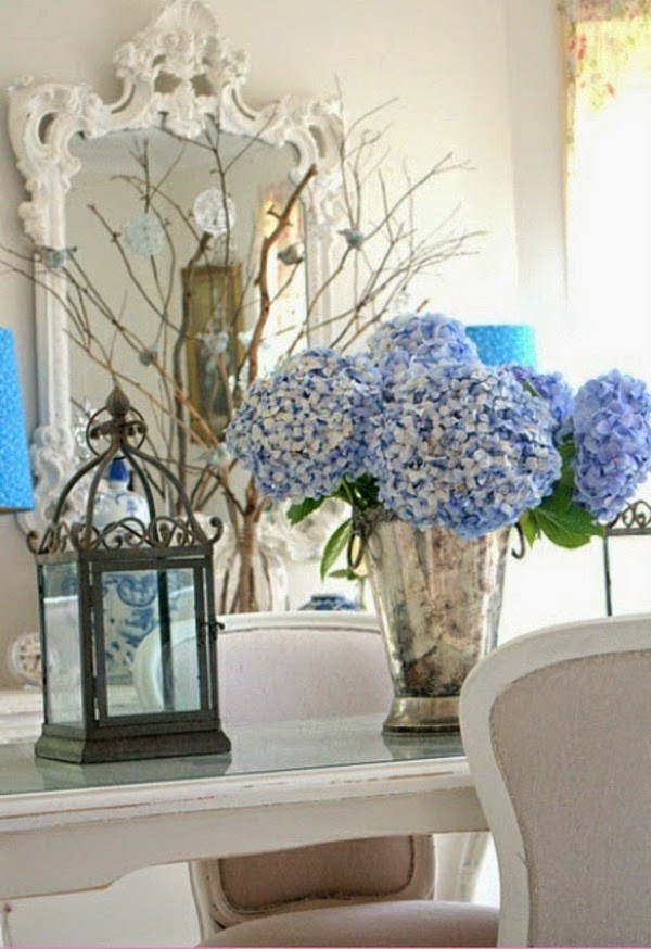 Spring decorations for the fireplace mantel