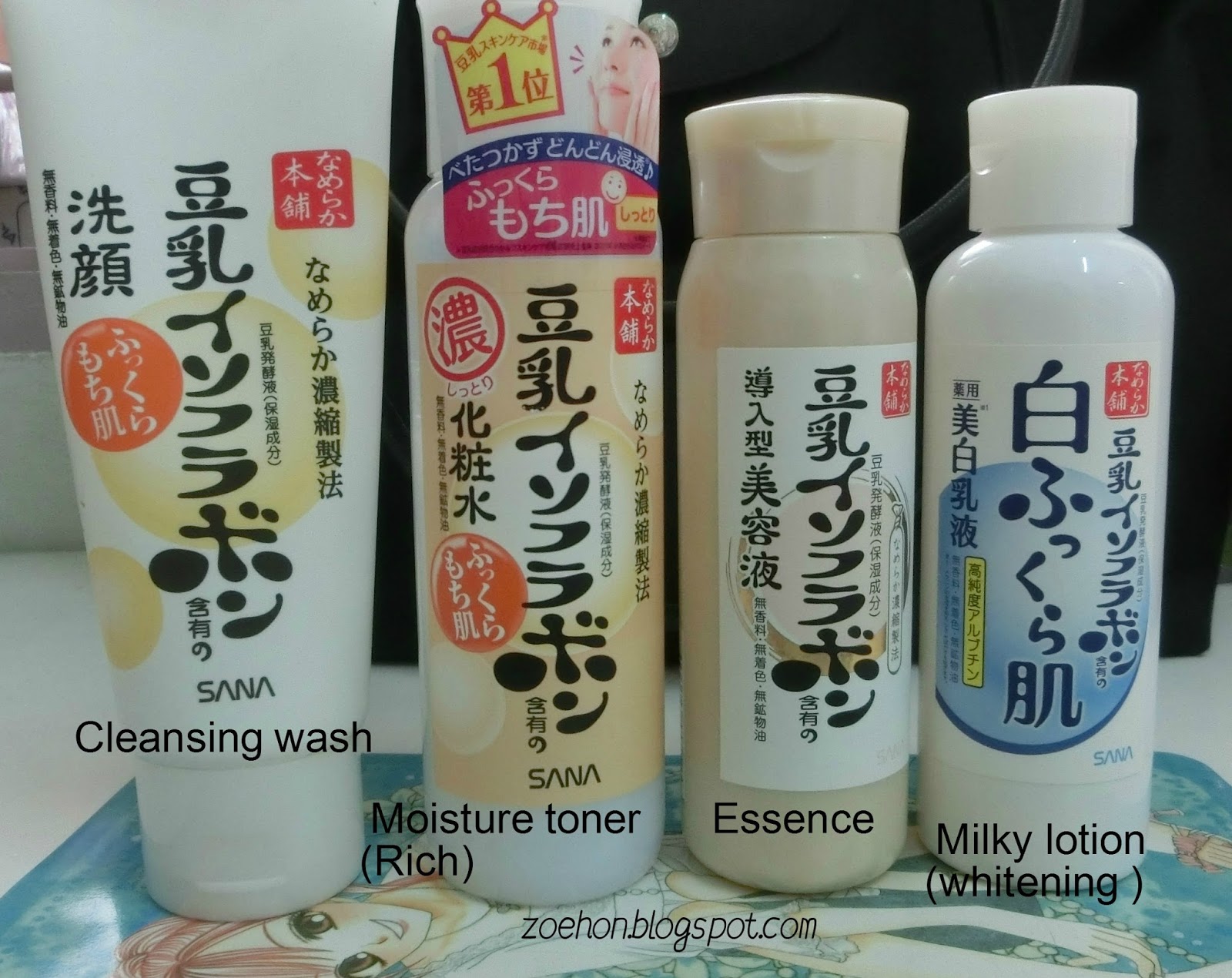 Review Sana Namerakahonpo soymilk series Cleanser,lotion,essence