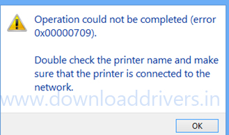 error 709 printer
