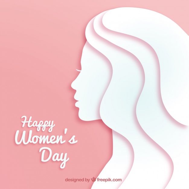 Women's day background in paper style Free Vector