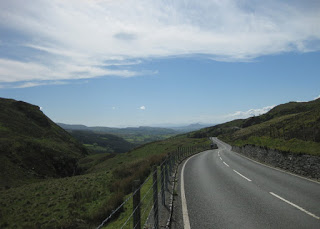 View along Arenig Fell Race toward the west, Wales.