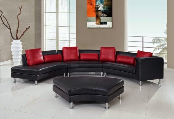 Beautiful suggestions for a semicircular sofa!