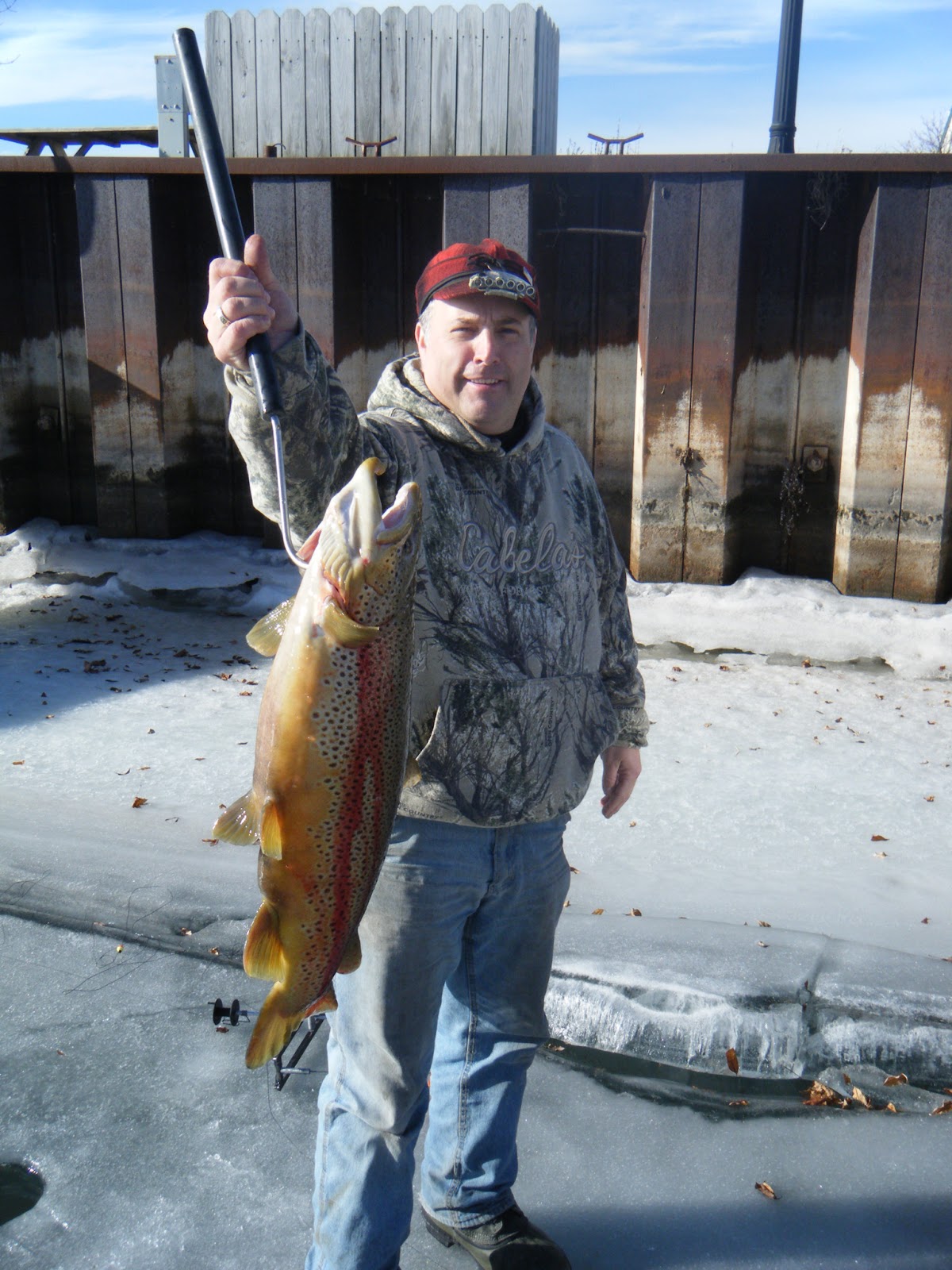 Wisconsin Fishing Reports Ice Fishing Trout in the Wind