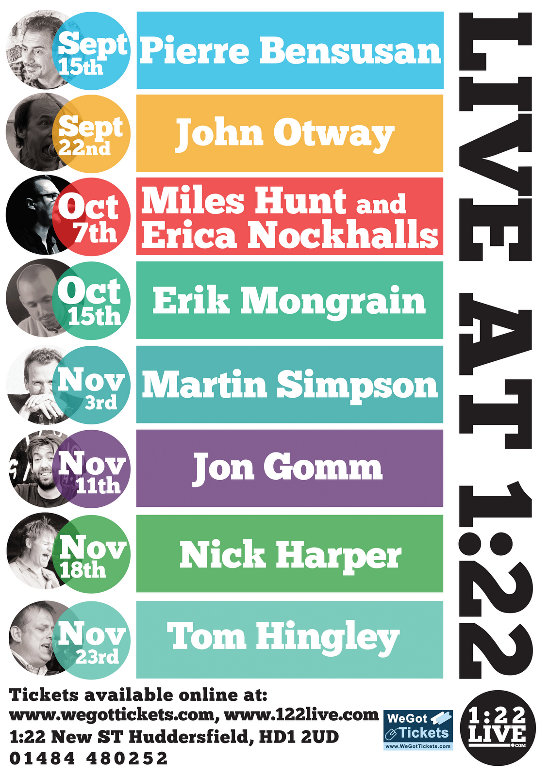 THOM HILL 122 Line up poster