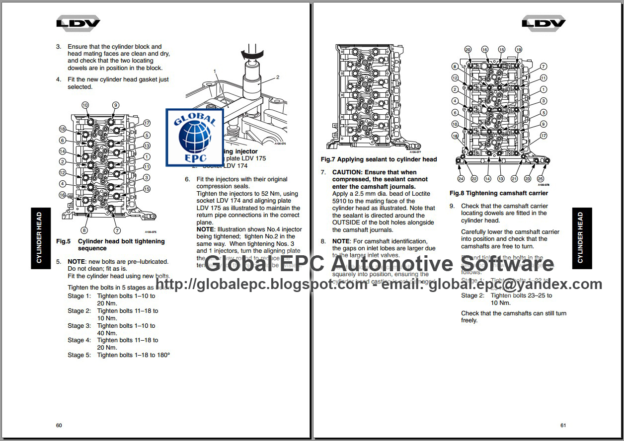 AUTO MOTO REPAIR MANUALS: LDV CONVOY PILOT WORKSHOP REPAIR MANUAL AND