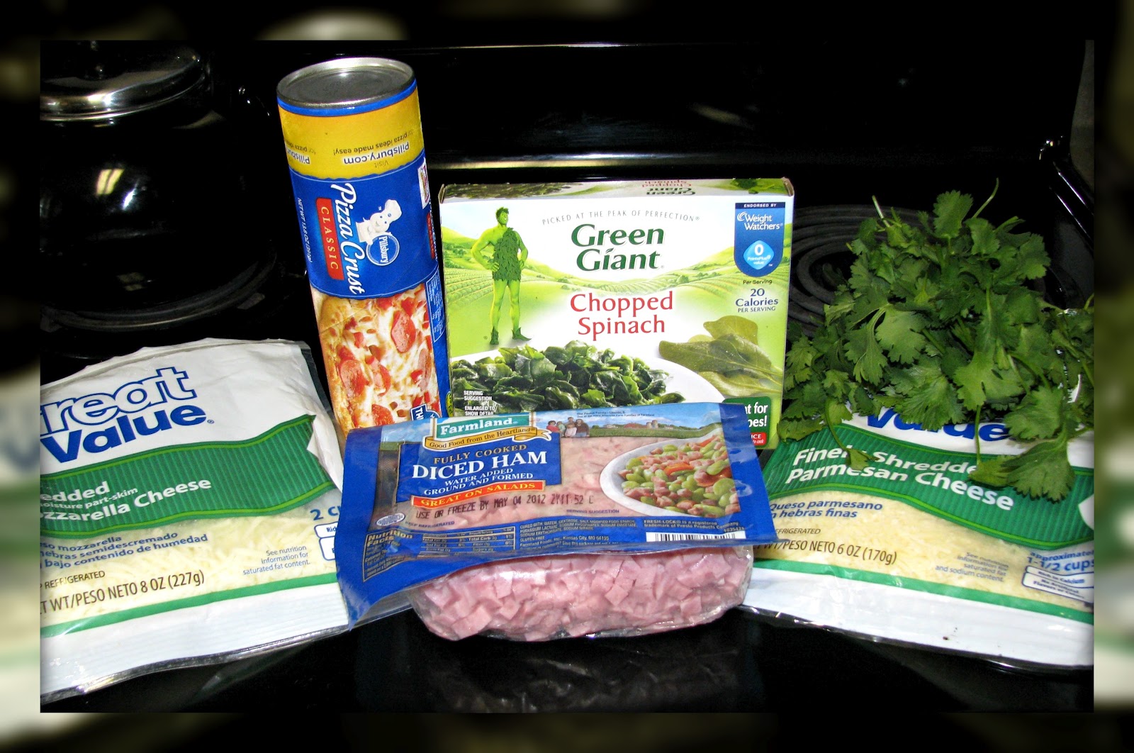 RandomThoughtsfromTN Cheesy Ham and Spinach "Garbage Bread"