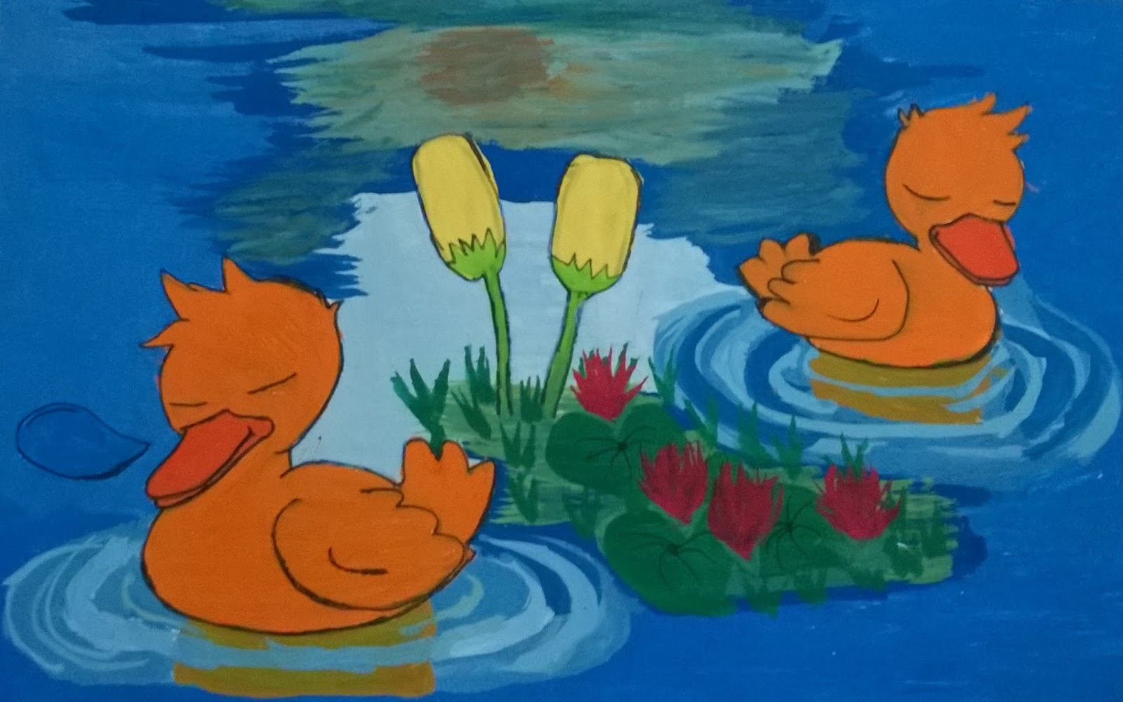 Kreasi dengan cat air - Sunshine