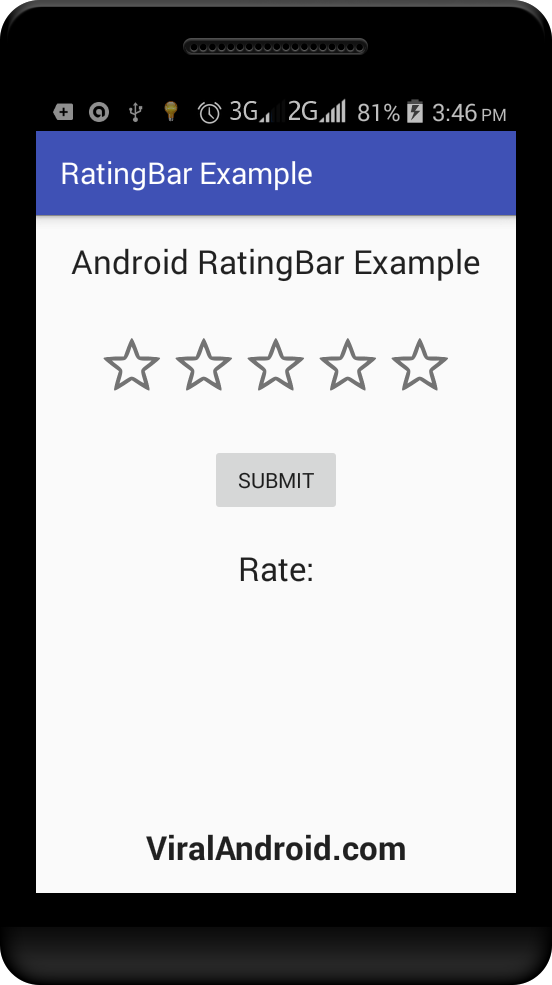 Android RatingBar Example