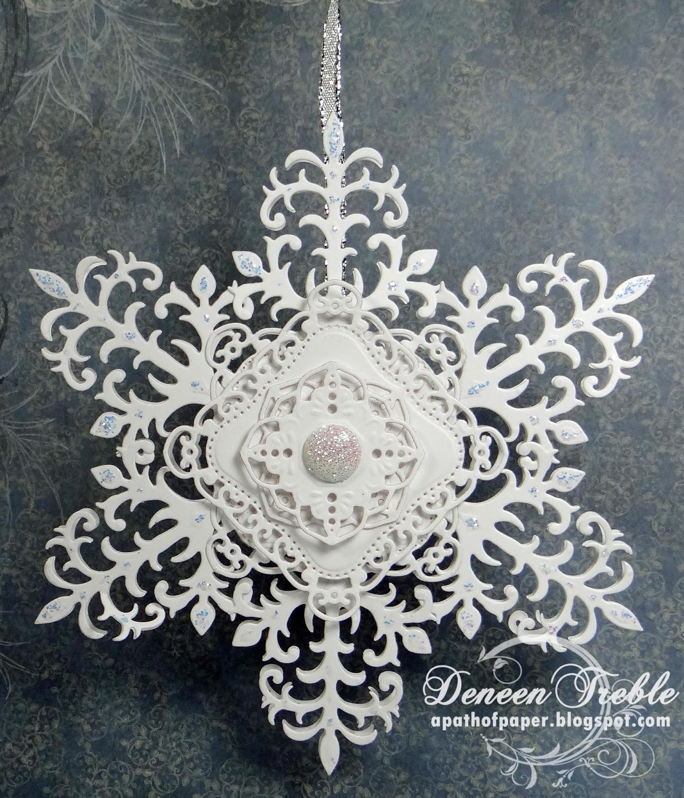 A Path of Paper: Heartfelt Creations 3D Snowflake and Card