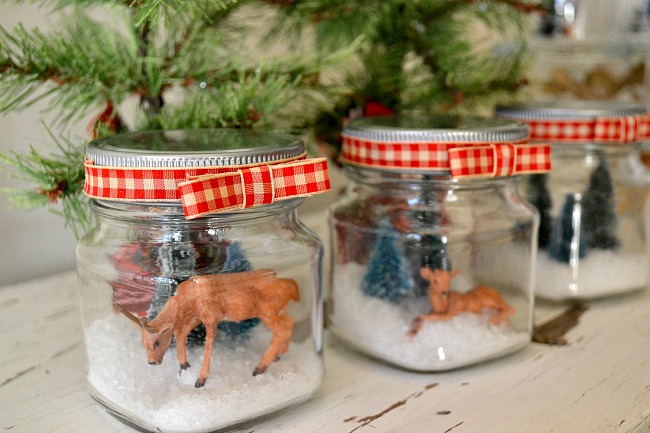 Glass Jar Snow Scenes