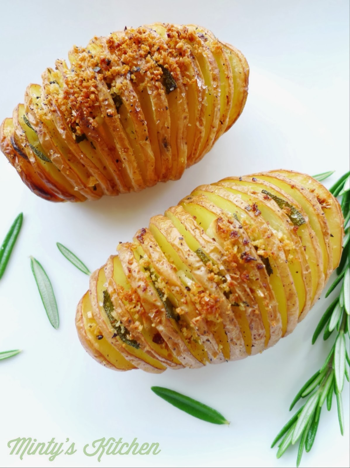 Minty's Kitchen Hasselback Potatoes