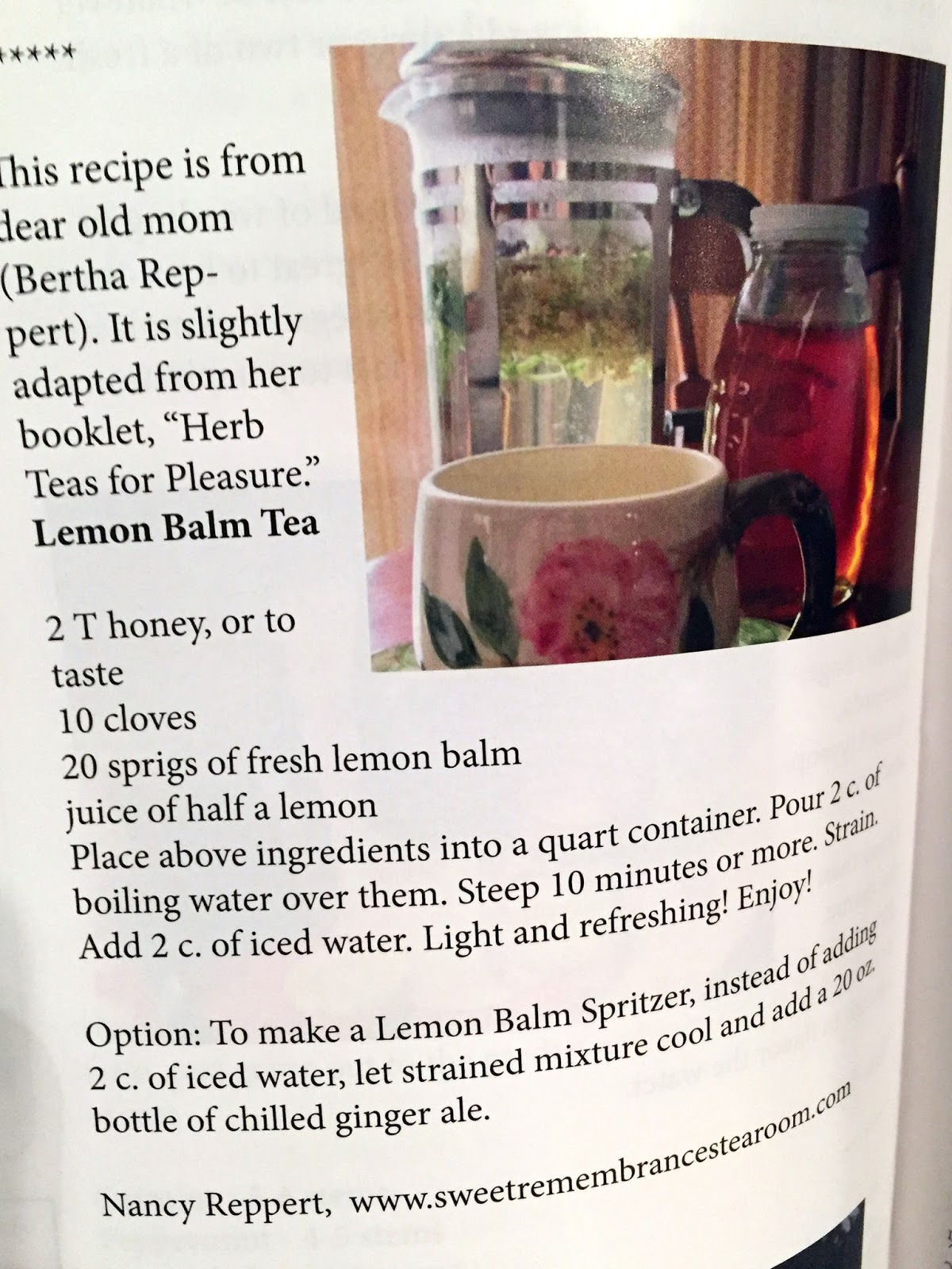 Rosemary's Sampler Lemon Balm Tea